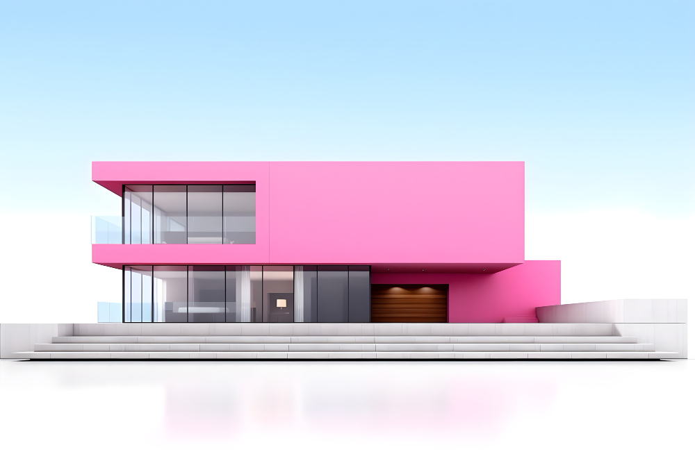 coloured exterior render